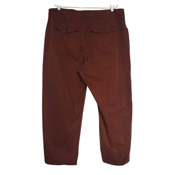 Universal Thread Womens Rust-Toned Wide-Leg Crop Pants Size 17 Cotton Blend. NWT - Picture 2 of 6